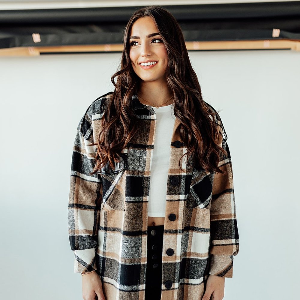 Edgy Vibes Plaid Flannel Shacket